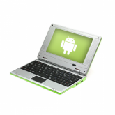 Netbook verde com Android Tela de 7 Polegadas